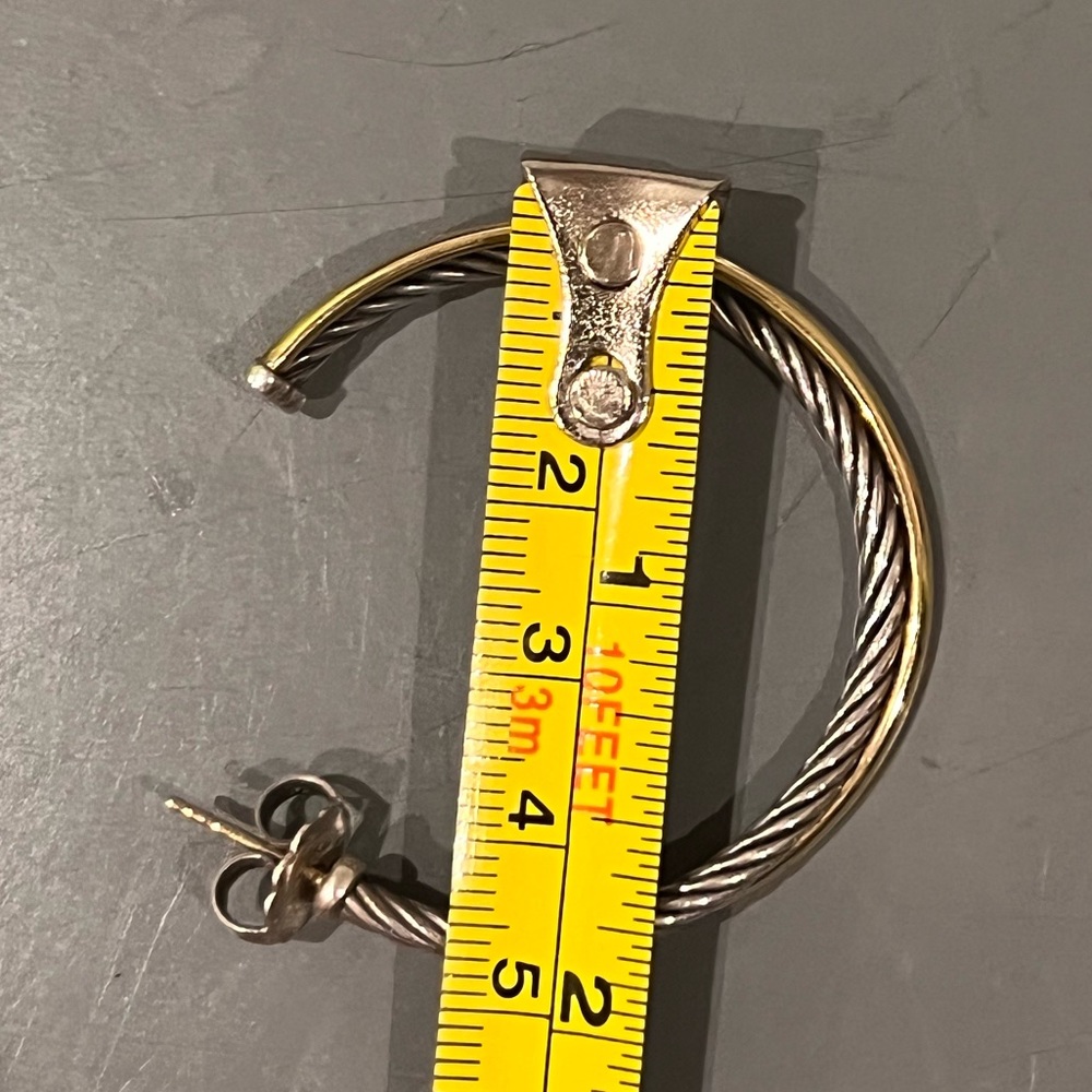 COPY - David Yurman Crossover Hoop Earrings - 18K 925 - 42 mm/1.5 Inches - DY B… - Picture 2 of 6